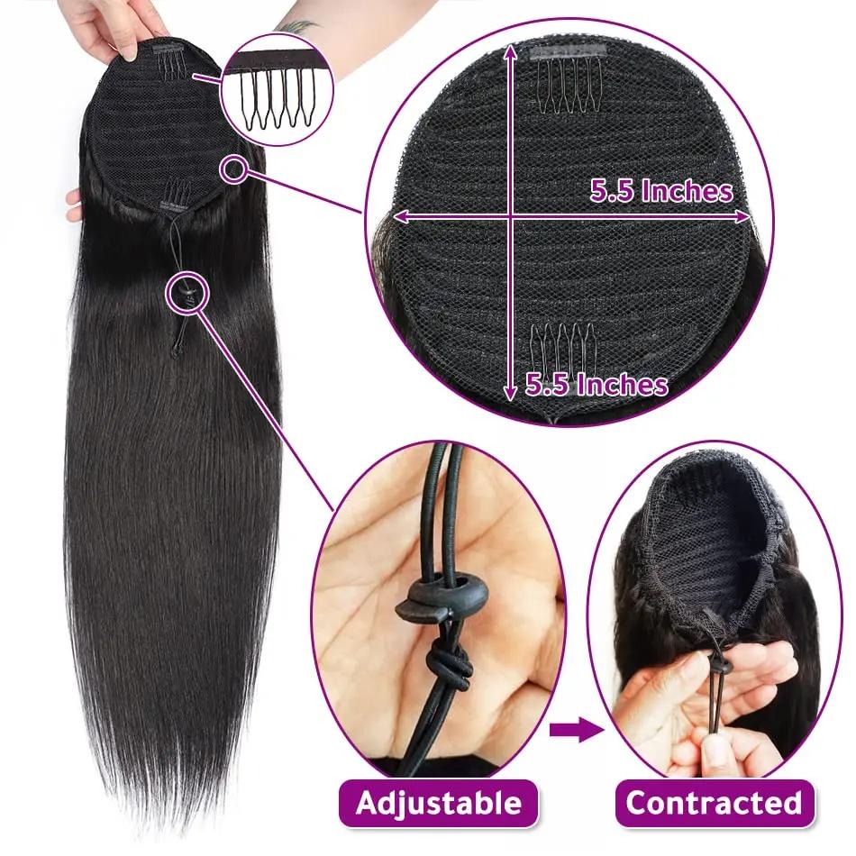 ponytail human hair piece