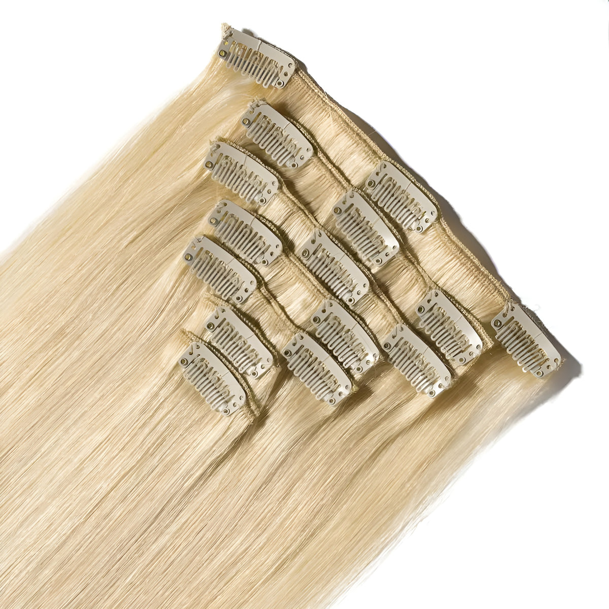 Clip in Hair Pieces Italian Human Hair Clips On Extensions For Women - Natural Hair and Wigs