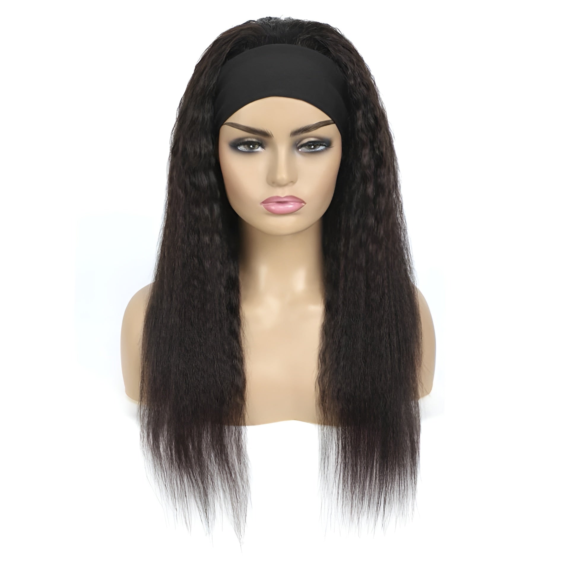 Headband Wig Virgin Italian Human Hair Yaki Headband Wigs for Women Natural Hair and Wigs