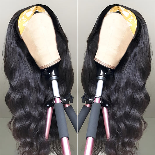 Headband Wig Virgin Italian Human Hair Body Waves Headband Wig for Women
