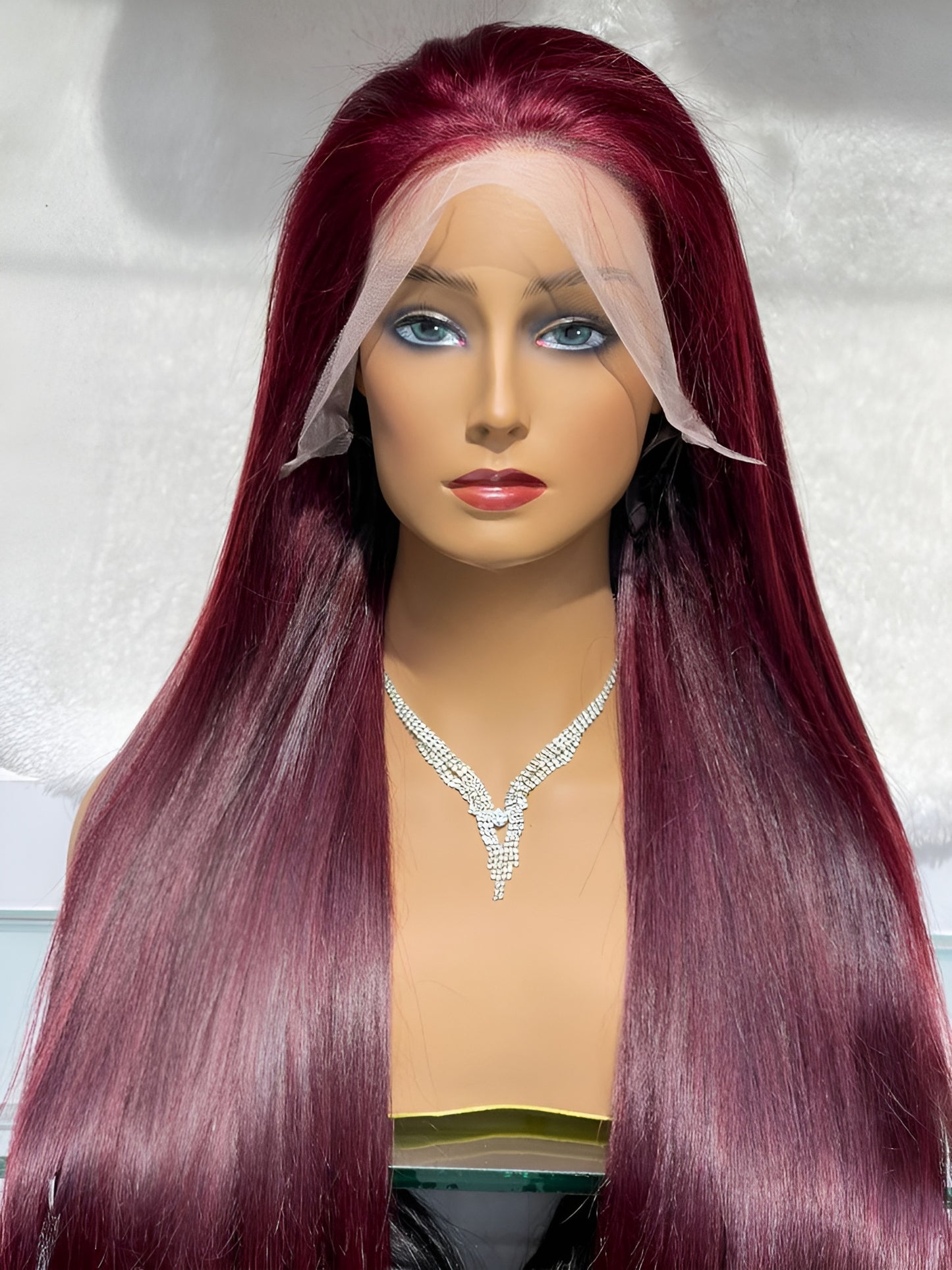 dark burgundy lace wig