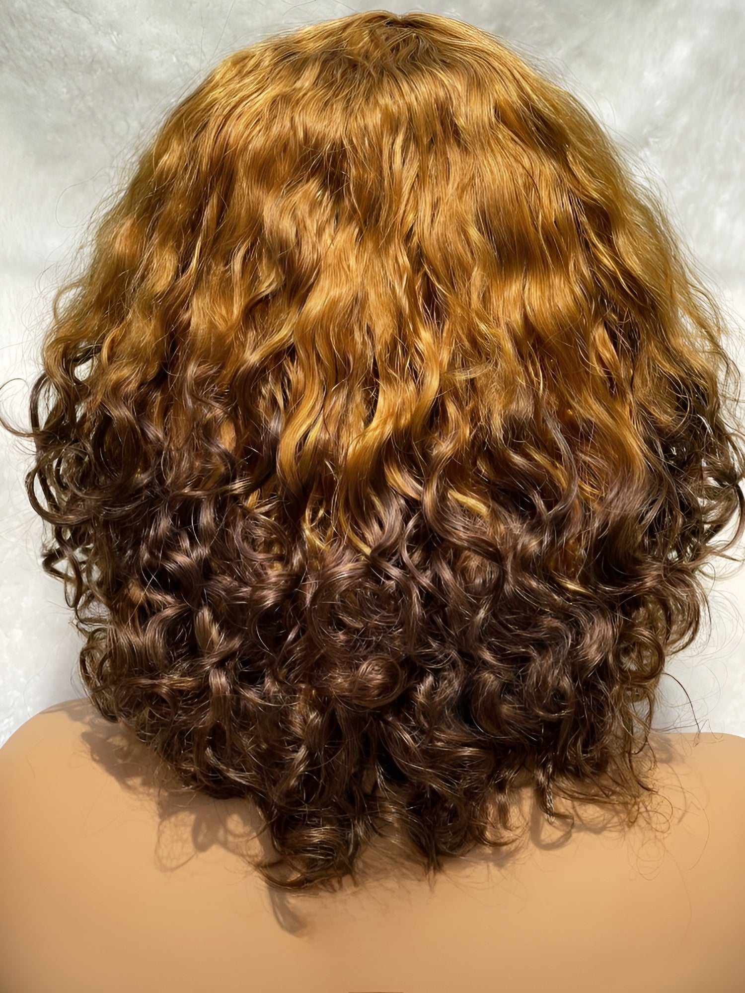 highlights curly wig with bang