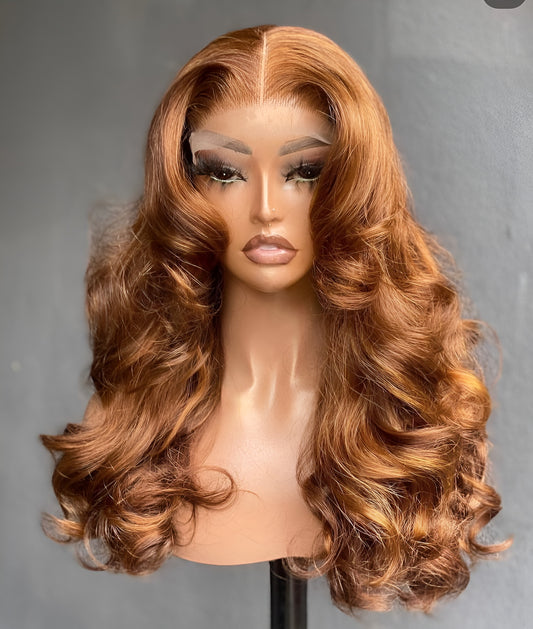 body wave brown lace front wig cheap