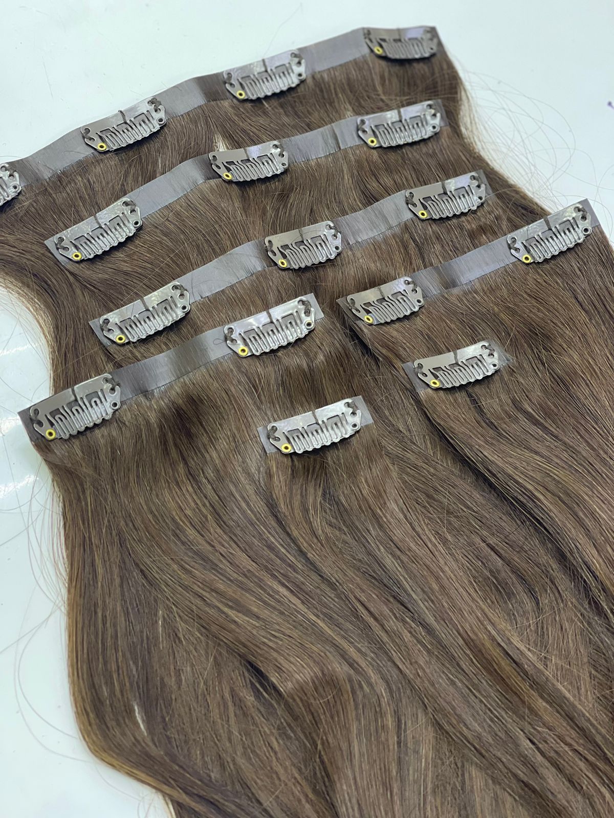 Seamless Human Hair Clips On Extensions Seamless Clip in Extension