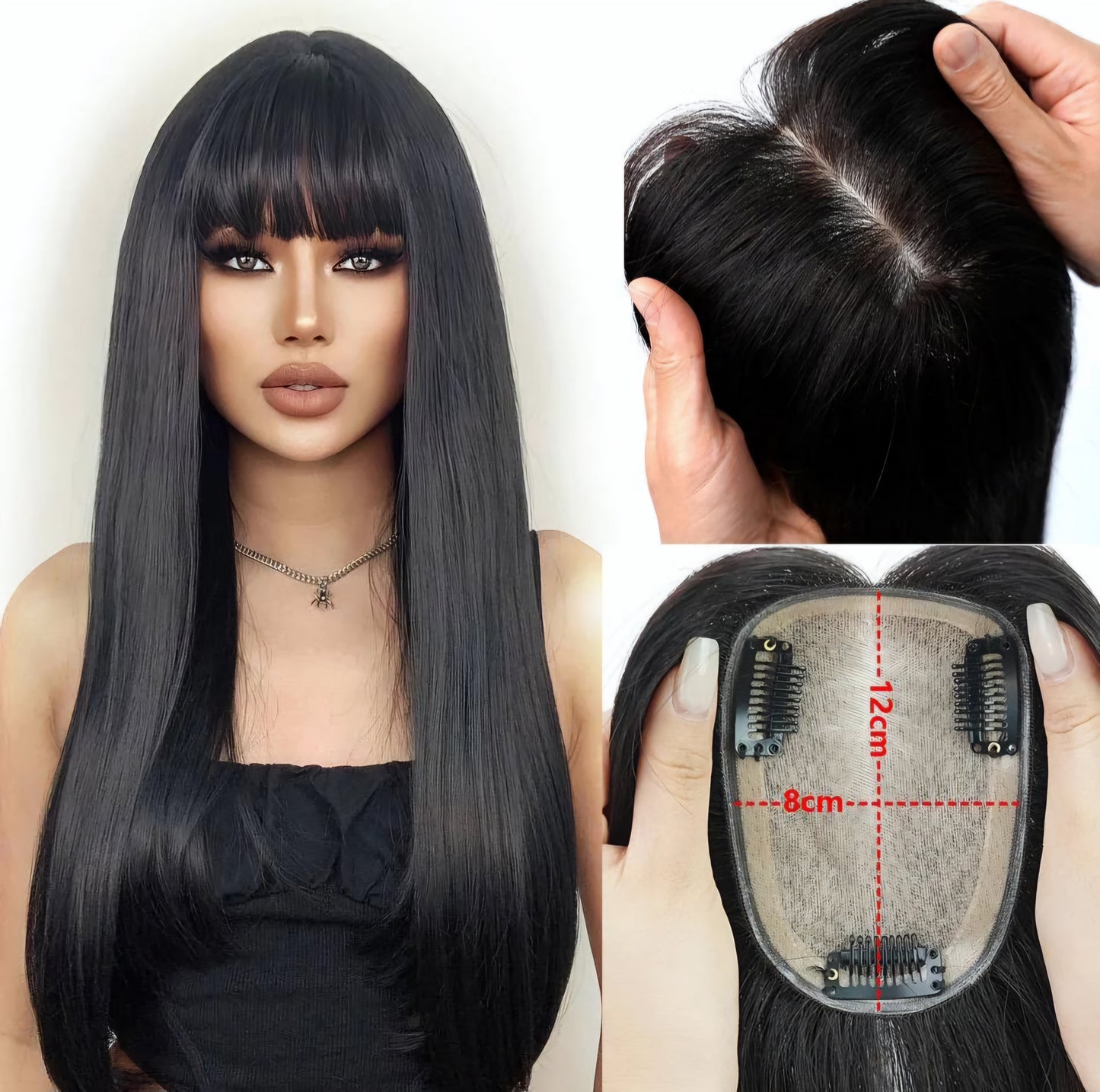 Women's Hair Topper for Thinning Human Hair Peruvian Remy Topper Hair - Natural Hair and Wigs