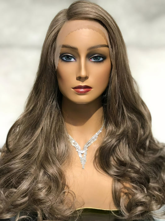 body waves middle part brown human hair lace wig near me dubai
