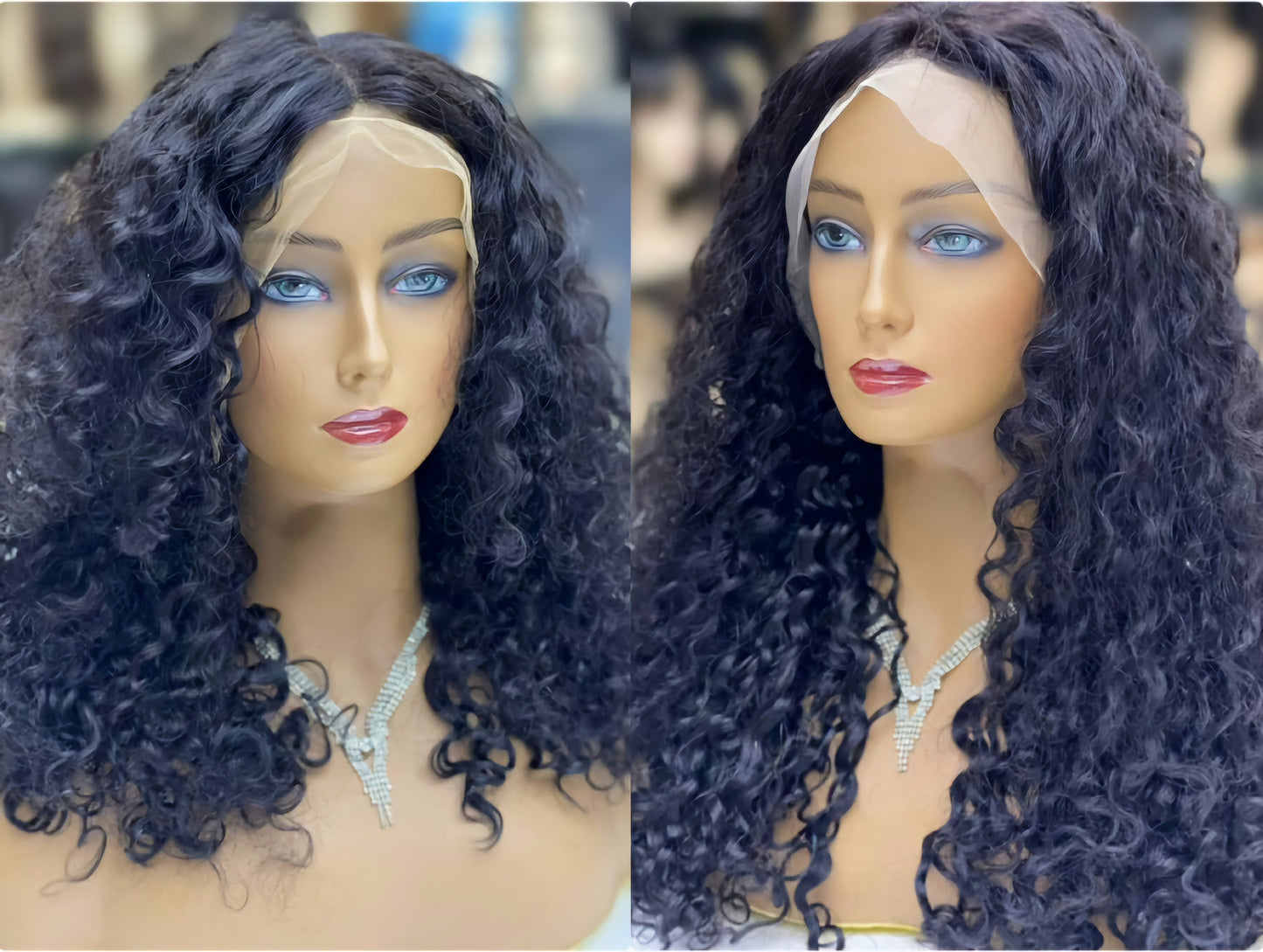 Peruvian human hair curly hd lace wig
