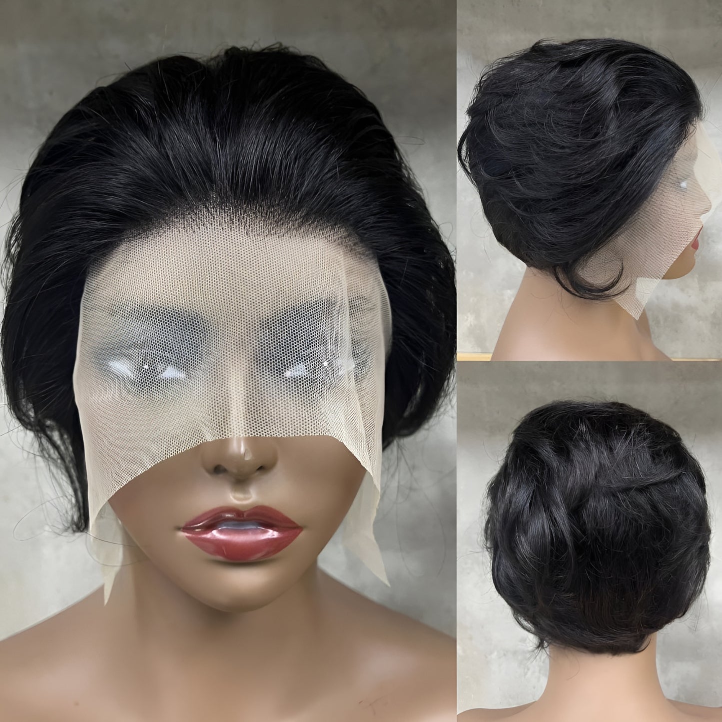 Pixie Cut Lace Front Human Hair Wig