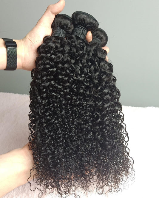 Curly Bundle Human Hair Extensions