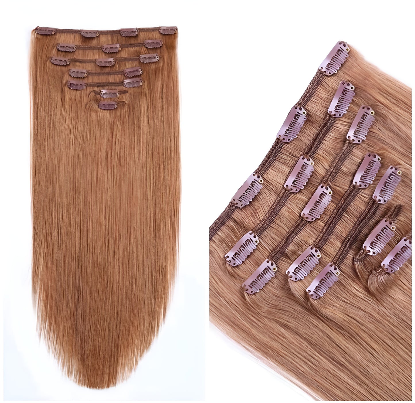Clip in Hair Pieces Italian Human Hair Clips On Extensions For Women - Natural Hair and Wigs