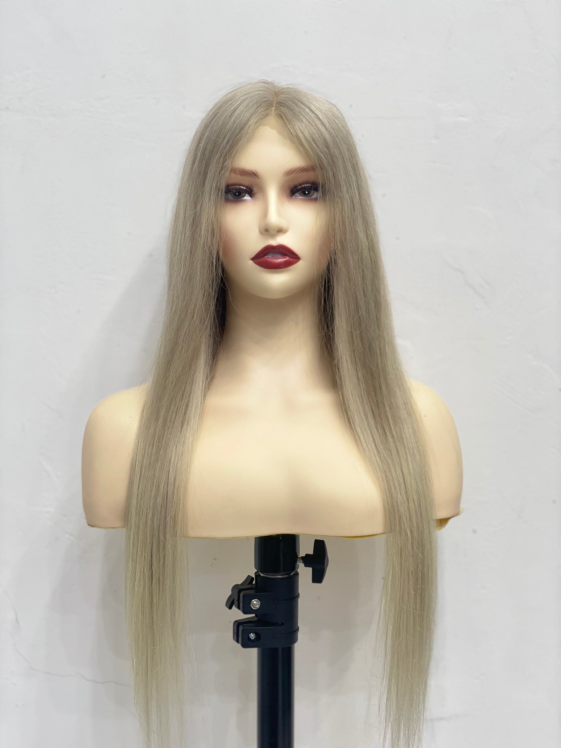 Ash Blonde Lace Front Human Hair Wig Best Quality Italian Hair - Natural Hair and Wigs