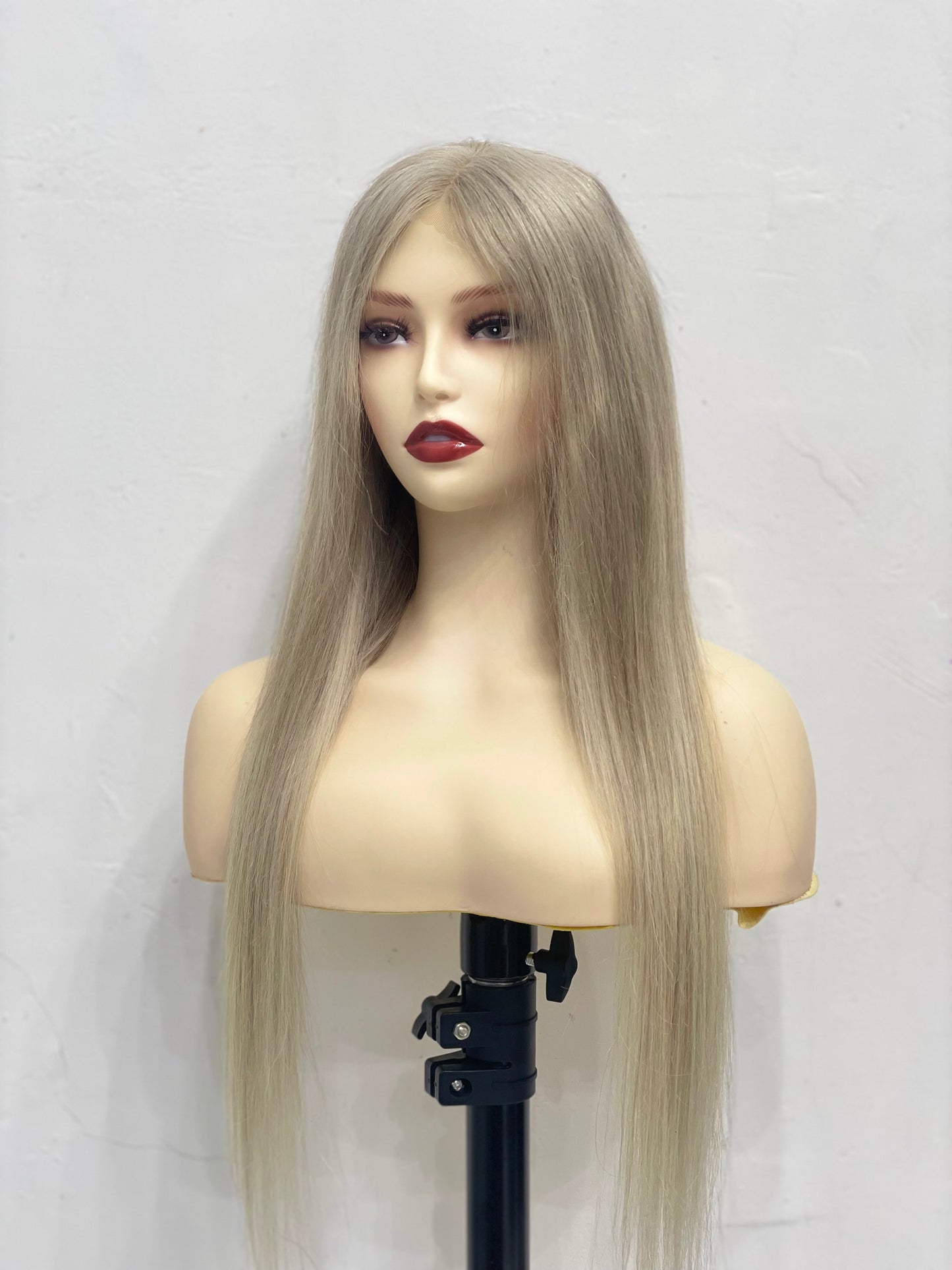 Ash Blonde Lace Front Human Hair Wig Best Quality Italian Hair - Natural Hair and Wigs