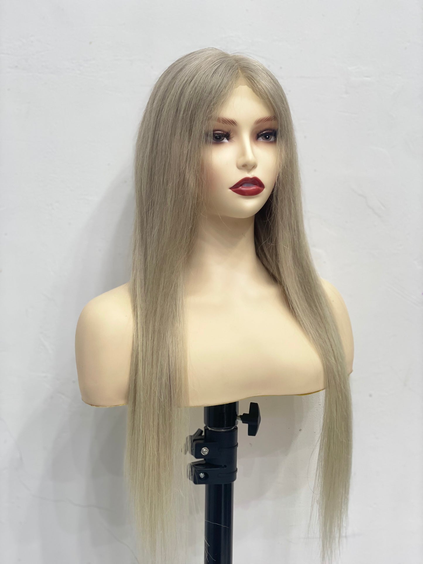 Ash Blonde Lace Front Human Hair Wig Best Quality Italian Hair - Natural Hair and Wigs