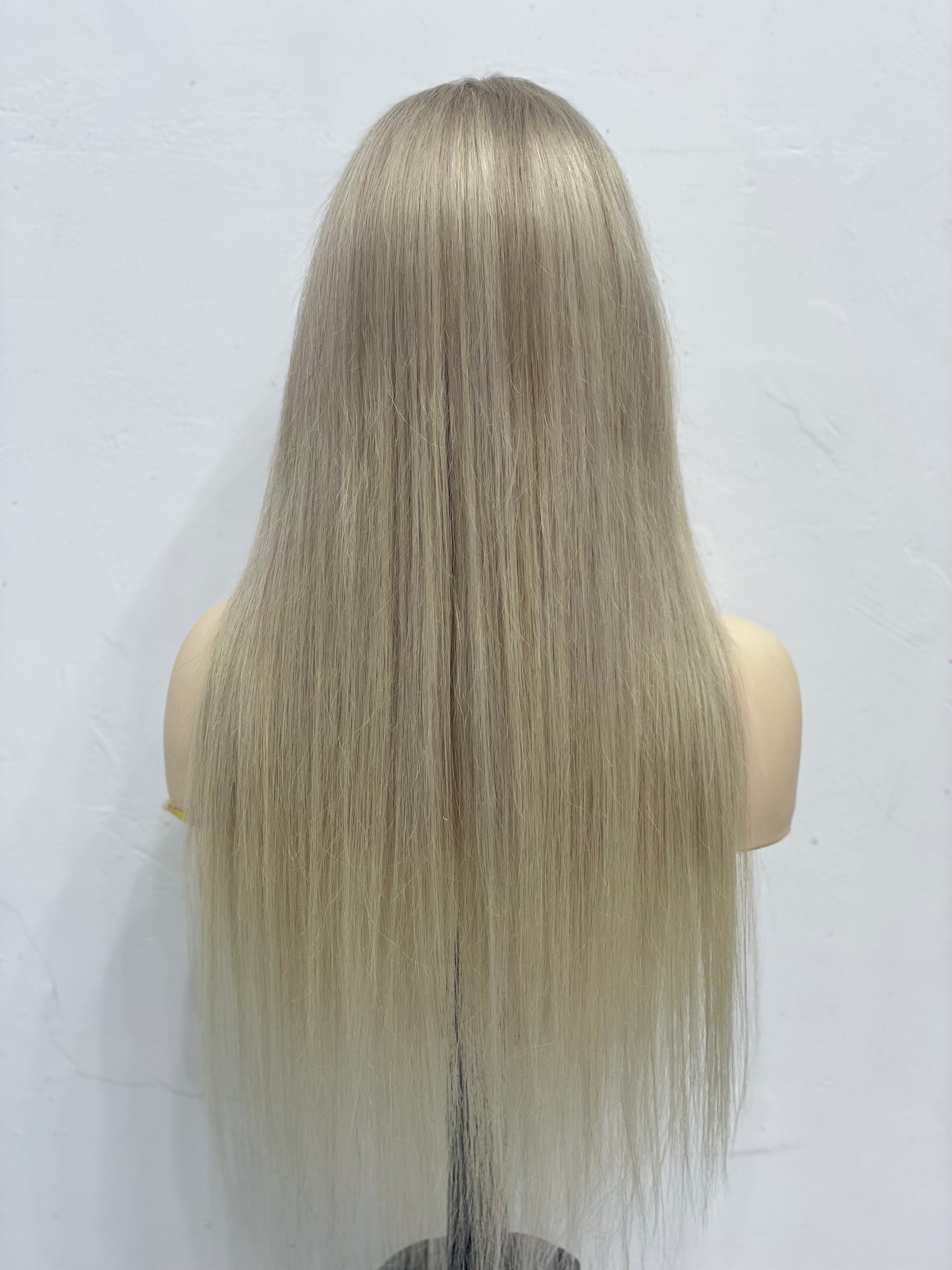 Ash Blonde Lace Front Human Hair Wig Best Quality Italian Hair - Natural Hair and Wigs