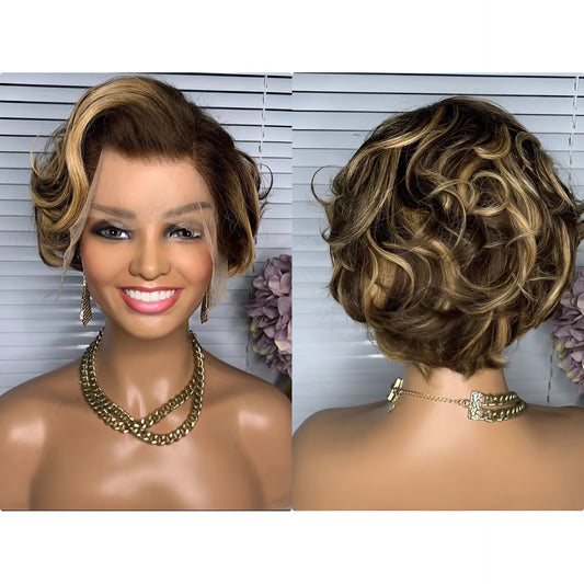 short wigs with highlights, 