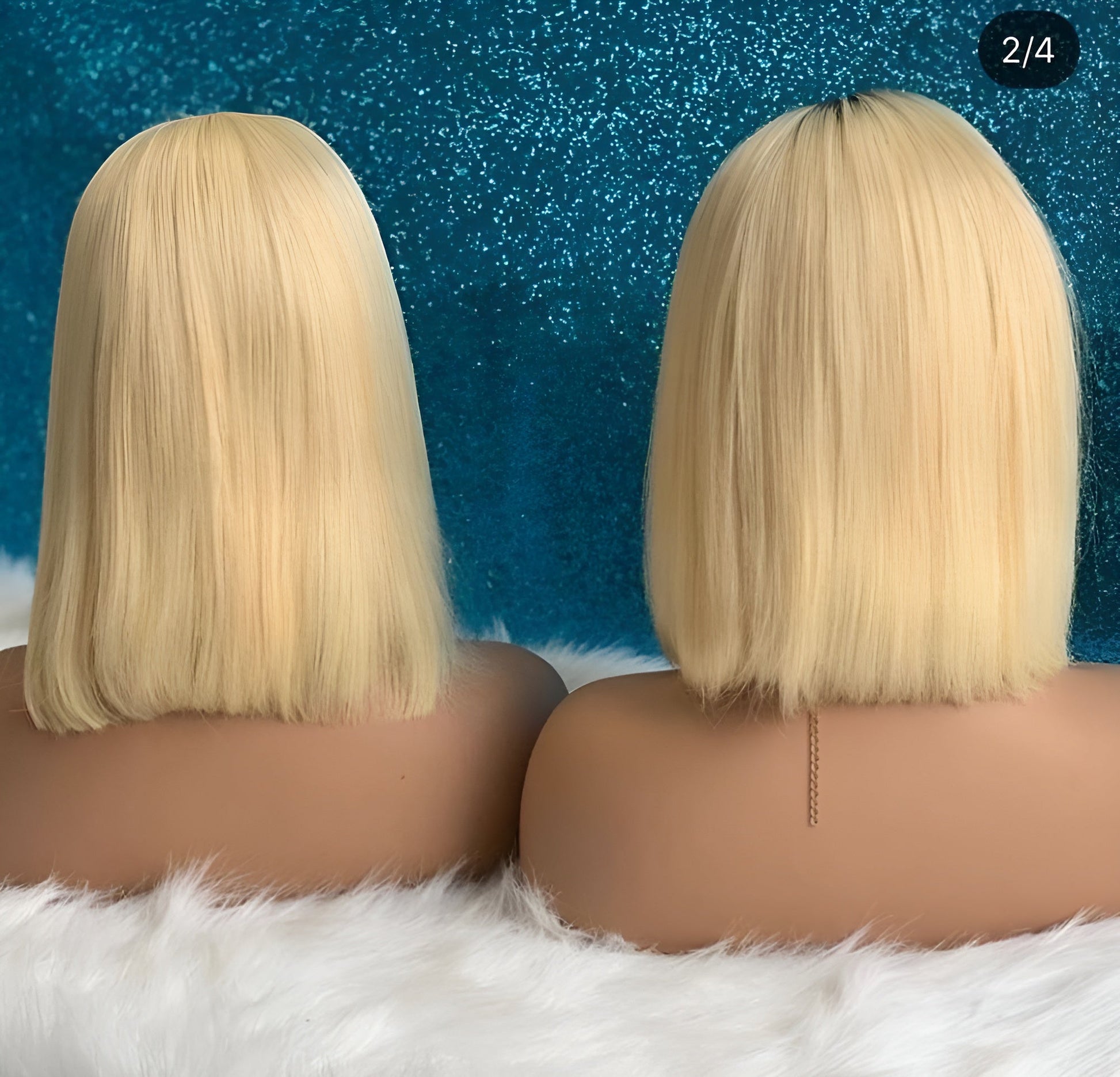 Blonde Bob Wig Human Hair Blonde Bob Wig With Black Roots Italian Natural Hair and Wigs