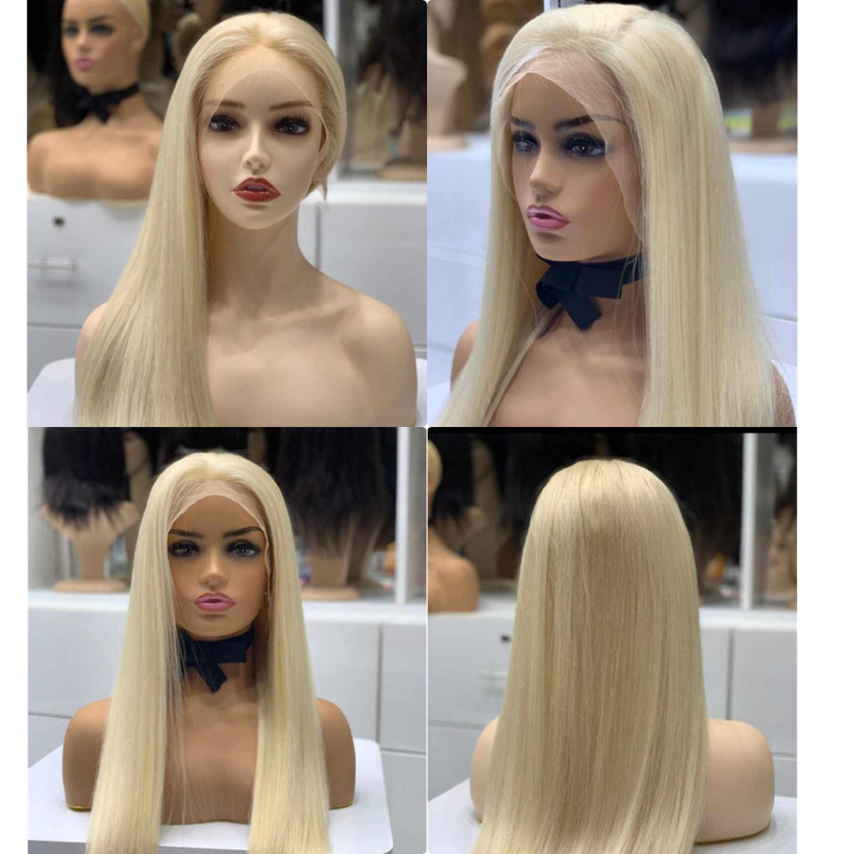 blonde lace front wig human hair