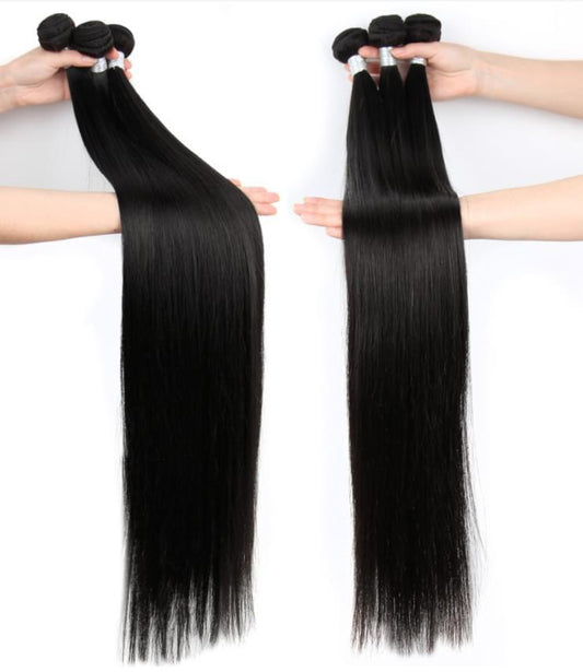 Italian Bundle Hair Extensions Weft Straight Bundles Human Hair In UAE - Natural Hair and Wigs