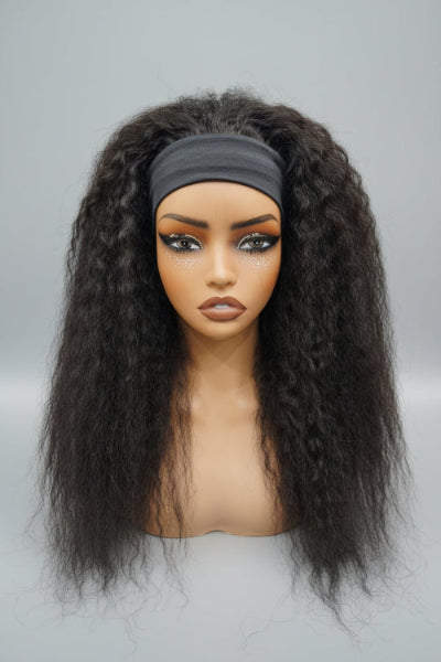 kinky straight headband wig styles​, kinky straight human hair headband wig​, 