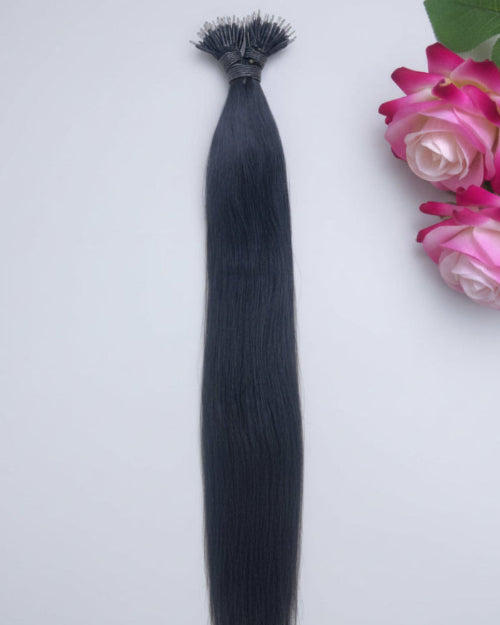 Natural human hair nano tip extensions for cold fusion fitting in UAE.