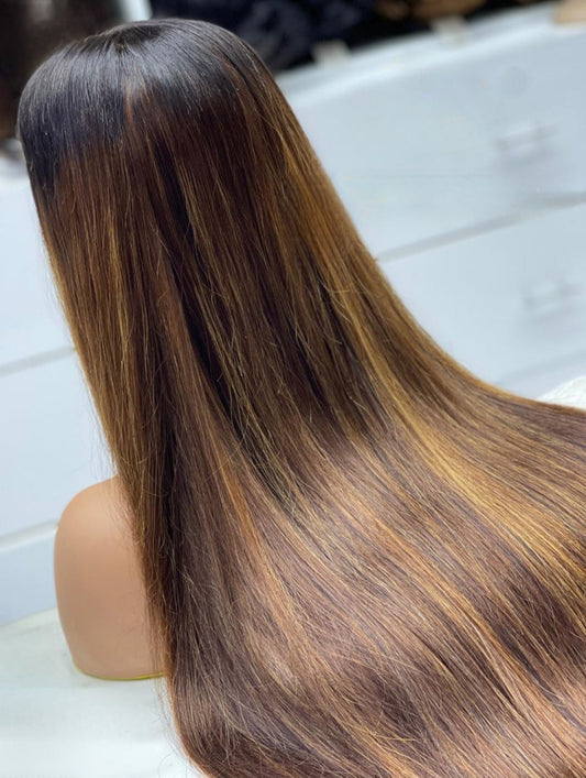 Ombre Glueless Wig best natural human hair for women in Dubai,  wig companies online
