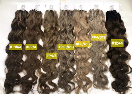 Ombre Hair Extensions Micro Rings Premium Quality Russian Hair Natural Hair and Wigs
