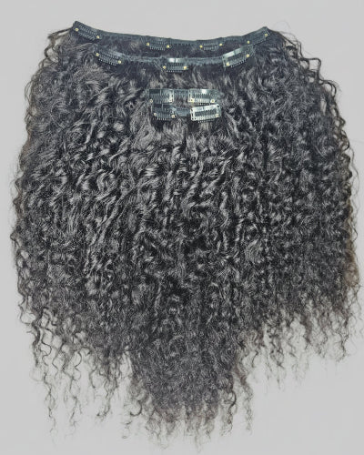 Pixie Curl Clip In Hair Extensions. curly clip ins for black women. 3c curly clip in extensions. 
Pixie Curl Clip In Hair Extensions for women in Dubai. 
Pixie Curl Clip Ins with natural defined curls.