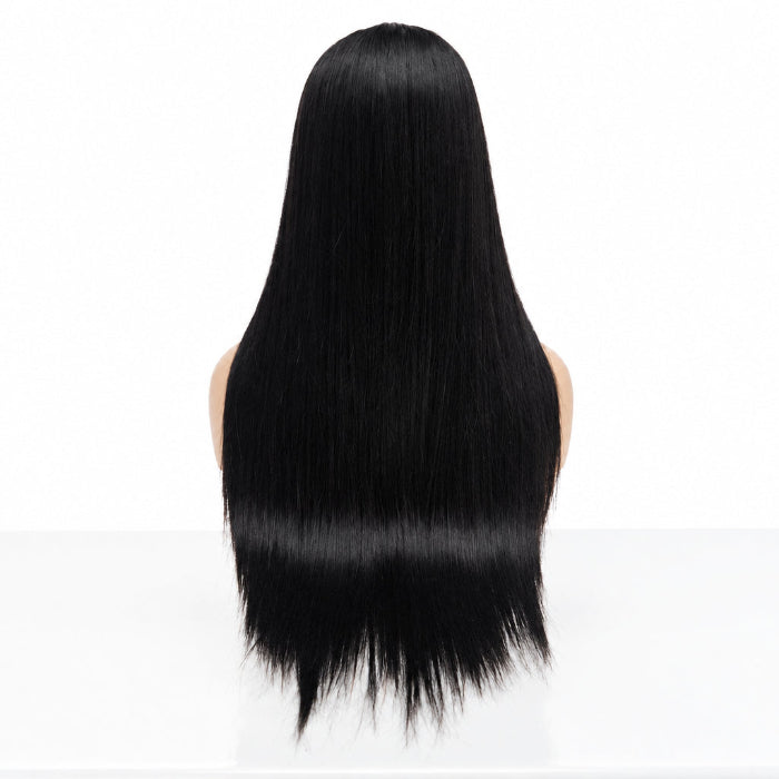 Premium U Part Wig Dubai showcasing a sleek, straight human hair finish.