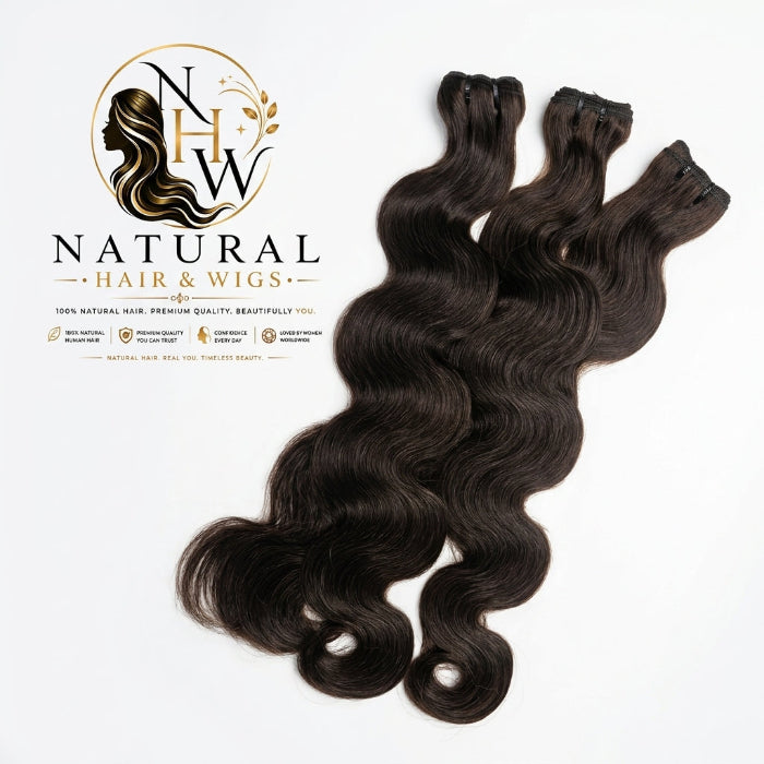 Raw Body Wave Dark Brown Human Hair Bundles