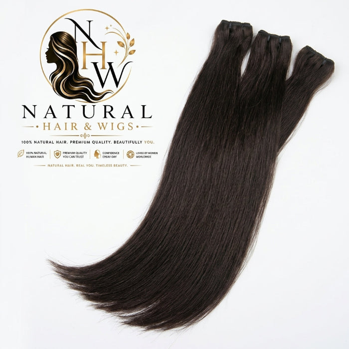 Russian Straight Dark Brown Human Hair Bundles