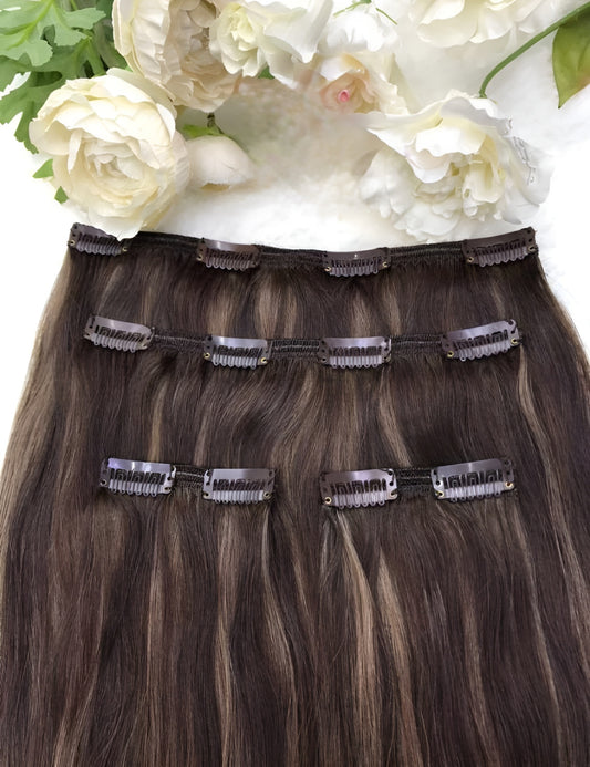 human hair clip on extensions, human hair clip in extensions