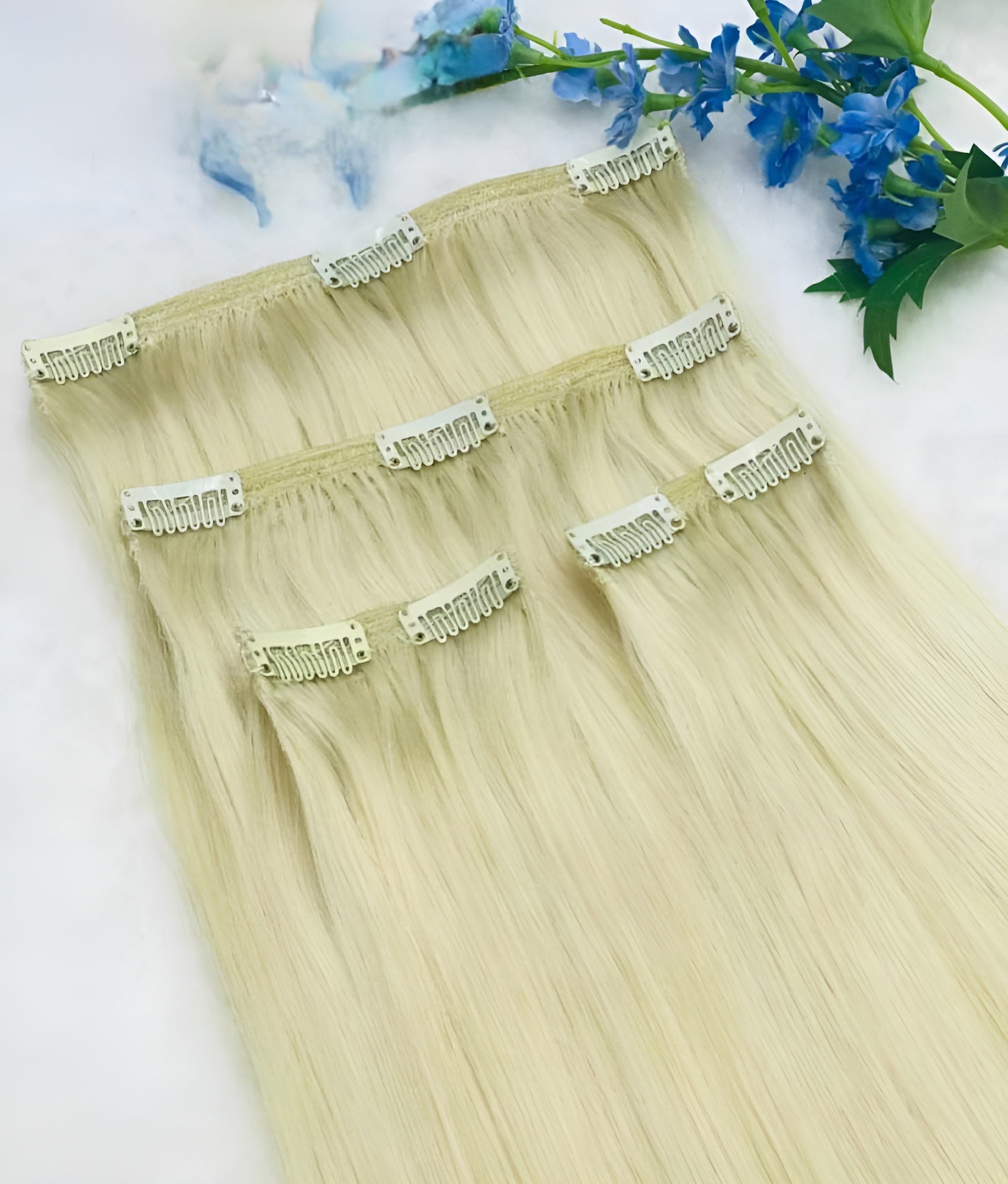 Blonde Clip In Extensions Vietnamese Hair Best Quality - Natural Hair and Wigs