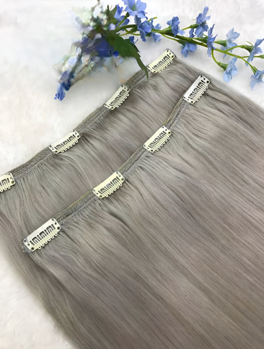 Gray Clip In Extension Vietnamese Hair Premium Quality