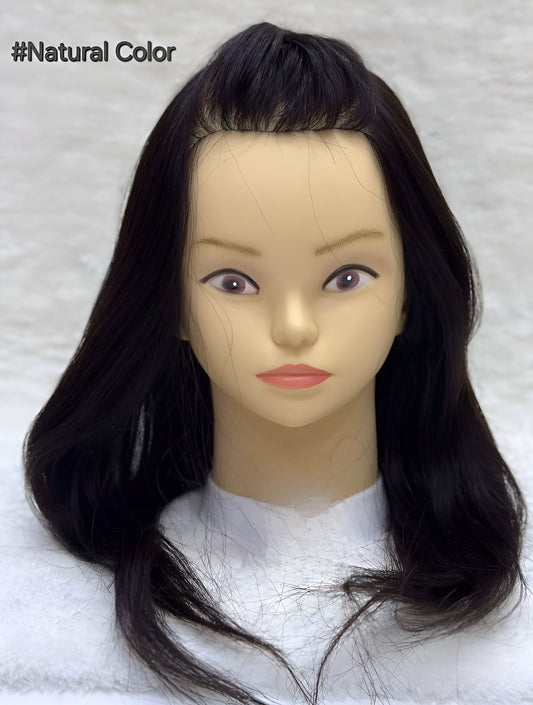 Human Hair Dummy for Practice Style, Mannequin Head for Training Style Natural Hair and Wigs