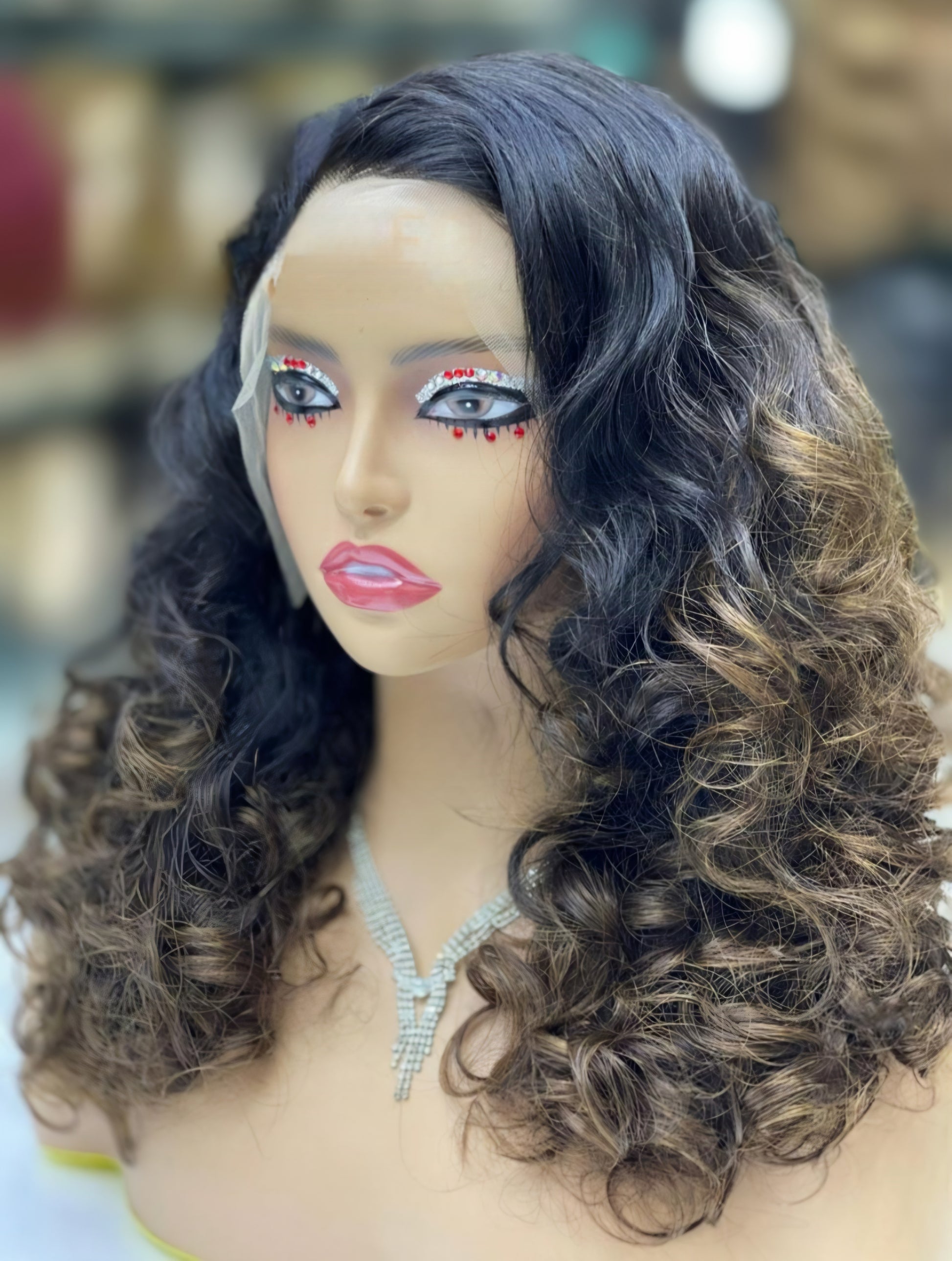 top quality highlights dark brown and black lace wig hd