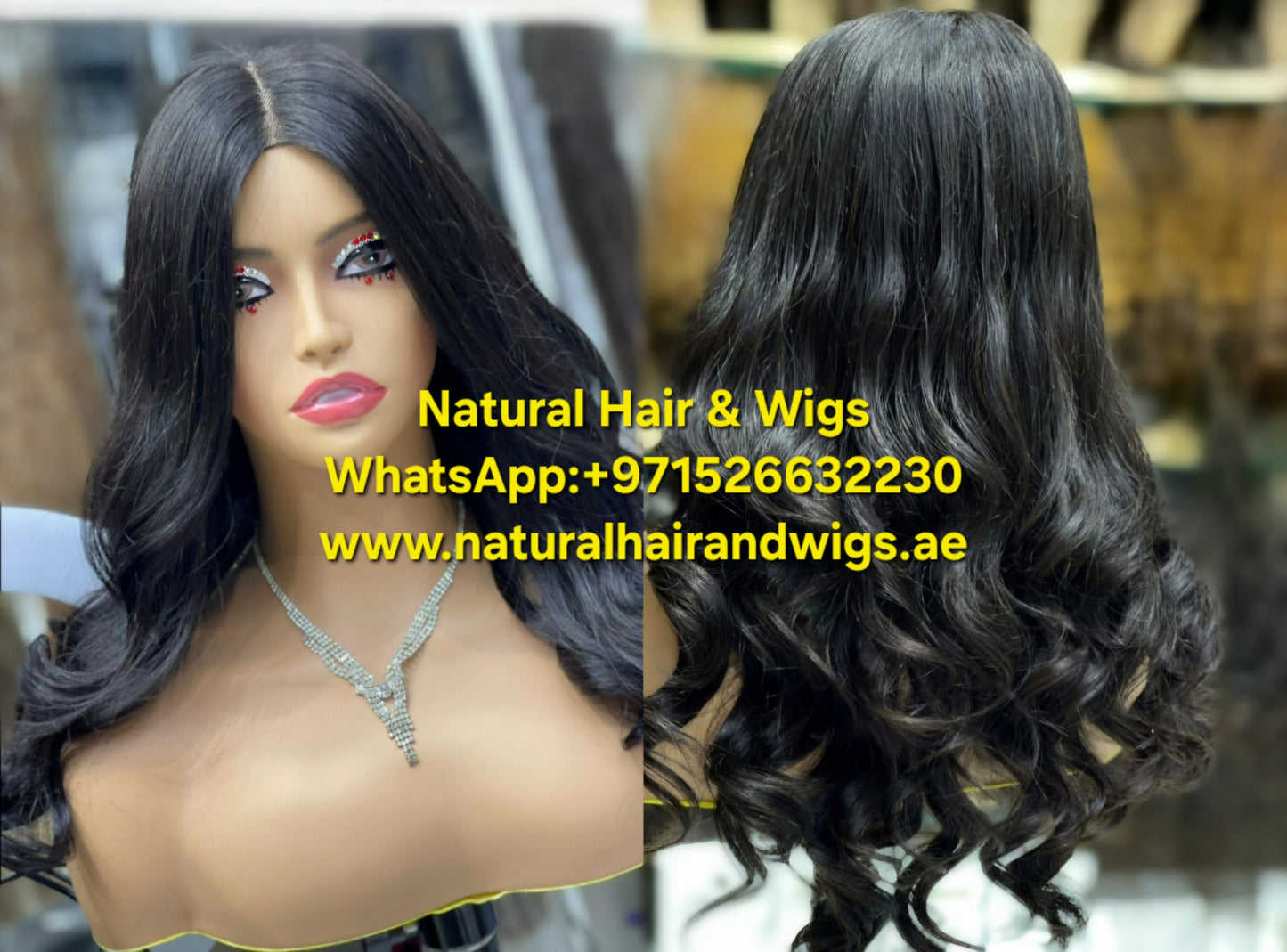 Silk Base Wavy Lace Wig For Girl In UAE Virgin Peruvian Human Hair Natural Hair and Wigs