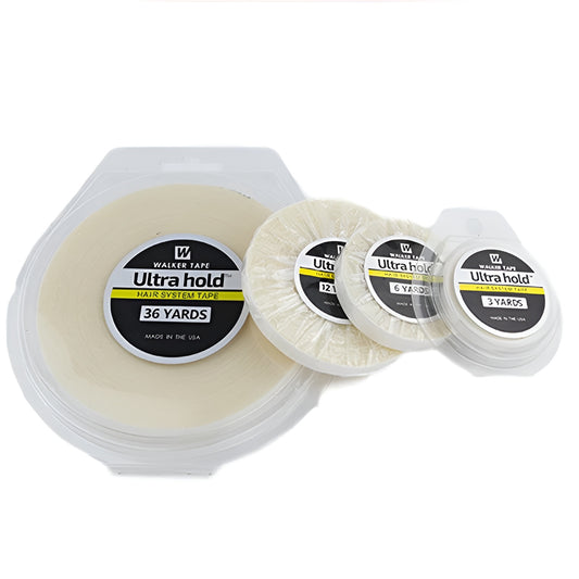 WALKER TAPE 36, 12 & 3 Yards Walker Ultra Hold Double-Sided Tape Roll/Glue/Medical Skin Adhesive - Natural Hair and Wigs