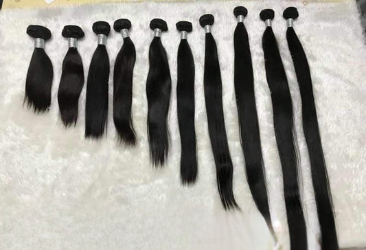 Straight Bundles Human Hair - Natural Hair and Wigs