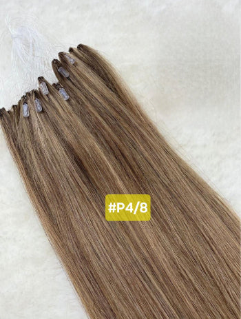 Straight Russian Hair Extension Micro Loops human hair bundles Natural Hair and Wigs