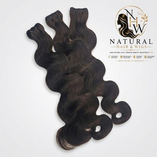 Wavy Thick Dark Brown Human Hair Bundles Dubai 