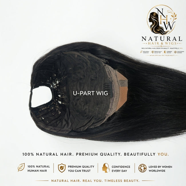 The Best U Part Wig for everyday wear with durable clips and breathable cap.