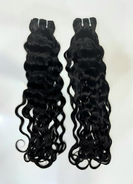 Water Wave Human Hair Bundles Peruvian Water Wave Weave with Frontal Natural Hair and Wigs