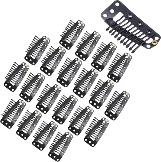 10-teeth Hair Extension Clips Snap Comb Clips 