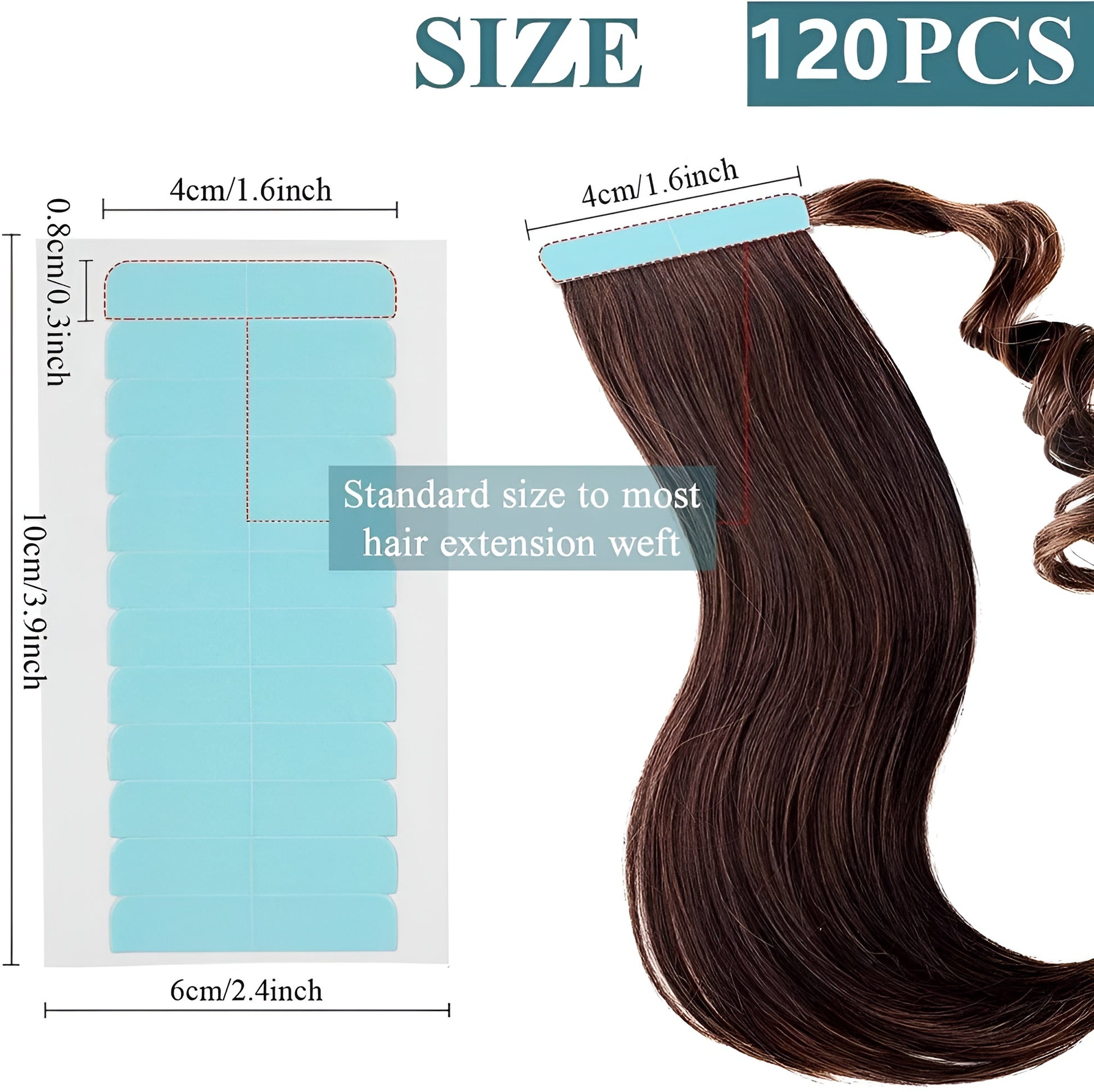 Waterproof Wigs Adhesive Labels Invisible Durable Hair Piece Tape Labels Beauty Tools Supplies-Blue