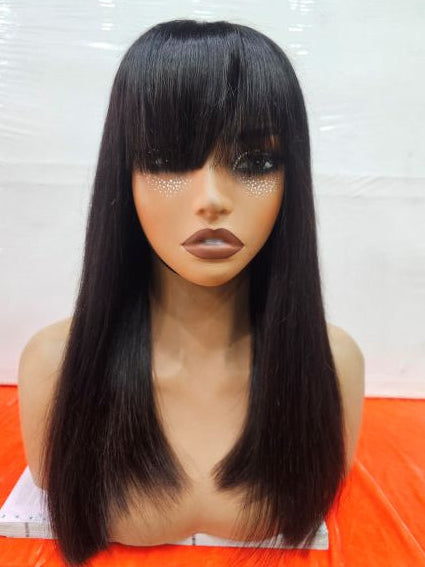 Best Bang Wig with Lace natural lace front wig with soft bangs, bang wig with lace
