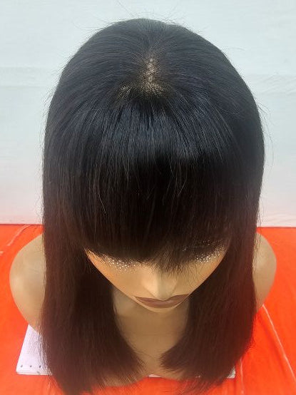 best bang wig with lace, Hair Lace Wig with Fringe for women with realistic hairline 