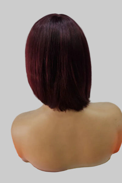 burgundy beng wig shoulder length