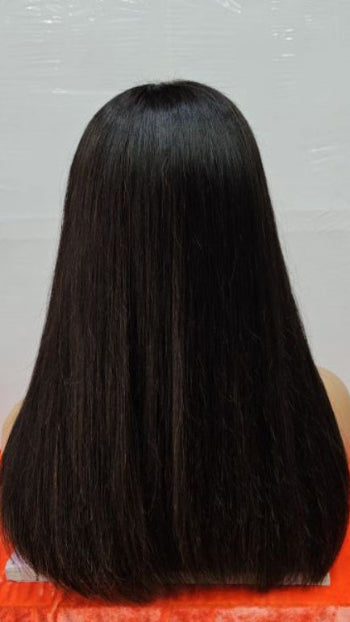 closure bang wig, closure fringe wig, hair lace wig with fringe, Best Bang Wig with Lace lightweight breathable lace front wig 