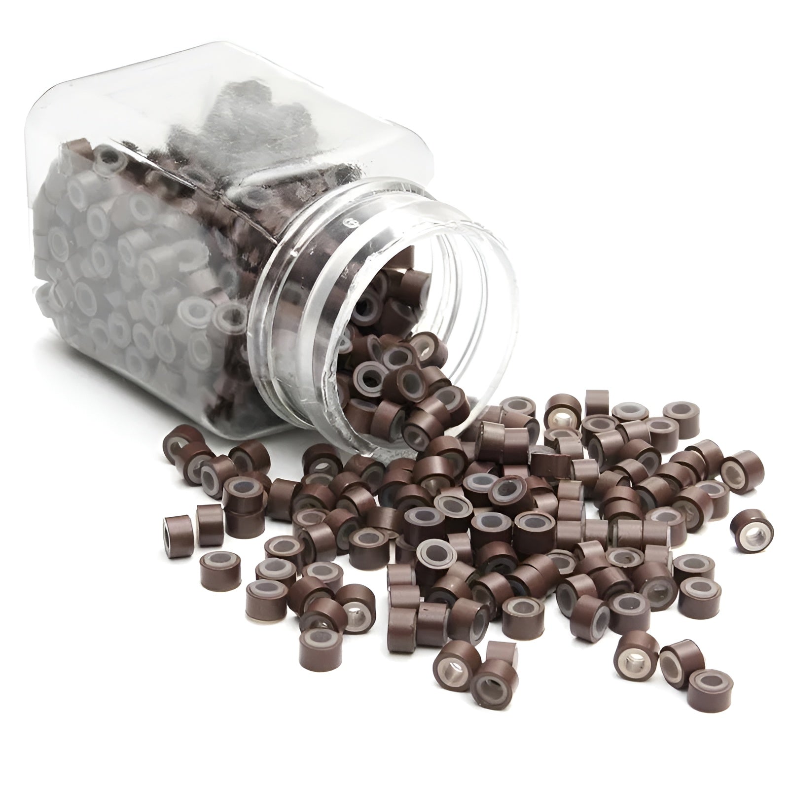 Micro link Beads 5mm for Hair Extensions, Silicone Lined Beads Micro Link Rings Hair Extensions Tool