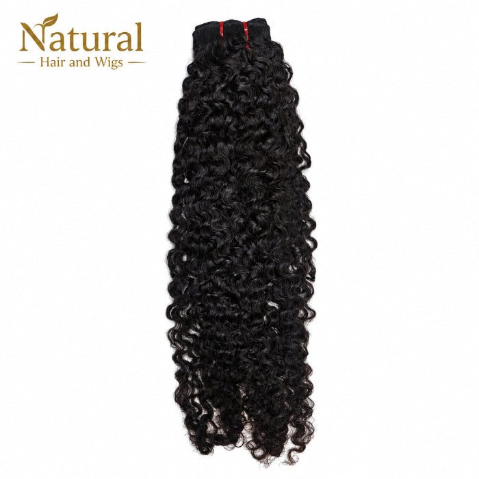 100% unprocessed curly hair bundles showing uniform cuticle alignment.